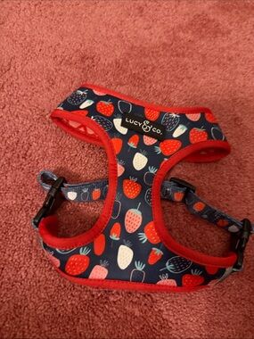 Lucy & Co Strawberry Print Dog Harness - Size Medium